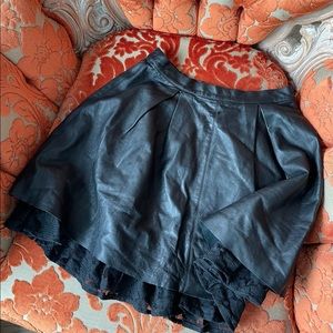 Patterson J. Kincaid PJK Black Leather Skirt